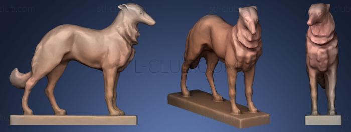 3D мадэль Скульптура собаки (STL)
